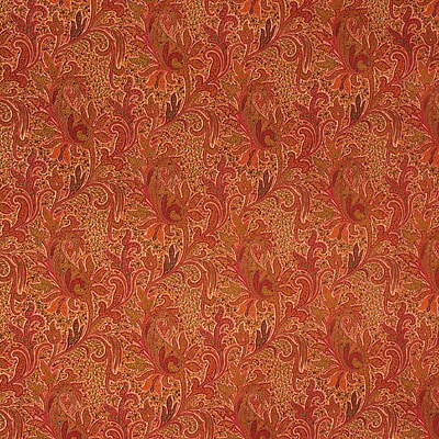 Lee Jofa JAIPUR PAISLEY.CORAL.0 Lee Jofa Upholstery Fabric in Jaipur Paisley-coral/Burgundy/red/Pink/Green